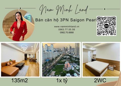  Bán căn hộ Saigon Pearl 3 Phòng ngủ 135m2 - Tầng cao, nhà đẹp, hợp đầu tư 