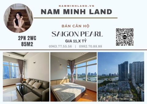  Bán căn hộ Saigon Pearl 2 Phòng ngủ 85m2 - view sông thoáng mát 