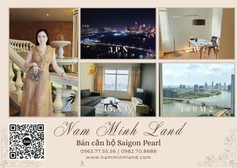  Bán căn hộ Saigon Pearl 3 Phòng ngủ 99m2 - View trực diện sông mãn nhãn 