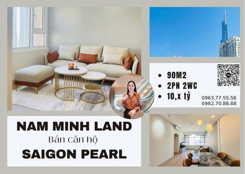  Bán căn hộ Saigon Pearl 2 Phòng ngủ 90m2 - Căn hộ mới tinh chưa ai sở hữu, view thành phố cực kì thoáng mát 