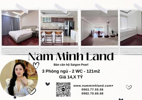  Bán căn hộ Saigon Pearl 3 Phòng ngủ 121m2 - Tầm view đẹp nhất dự án 