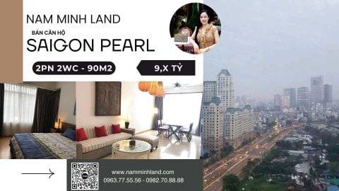  Bán căn hộ 2PN Saigon Pearl, 90m2, view thành phố thơ mộng, giá tốt nhất 
