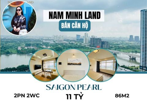  Bán căn hộ Saigon Pearl 2 PN 86m2 - View sông mát mẻ, đón giá, nhà mới toanh 