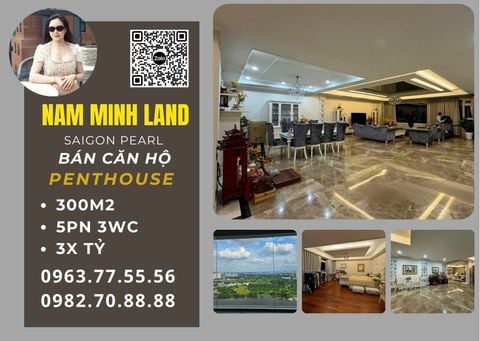  Bán căn hộ Saigon Pearl Penthouse 300m2- View sông ngắm trọn pháo hoa, siêu phẩm dành cho bạn 