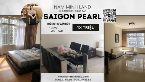  Cho thuê căn hộ Saigon Pearl 2 phòng ngủ 85m2- Giá tốt nhất thị trường 