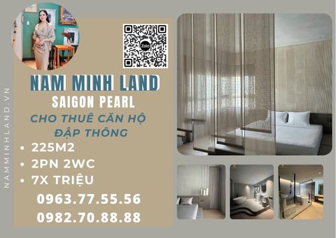 Cho thuê căn hộ Saigon Pearl căn đập thông 225m2, 2 phòng ngủ - Nhà diện tích cực rộng, thiết kế cực đẹp 
