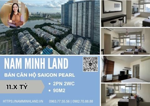  Bán căn hộ Saigon Pearl 2 phòng ngủ 90m2 - Căn hộ trung tâm Bình Thạnh view sông cực thoáng có sẵn hợp đồng thuê 