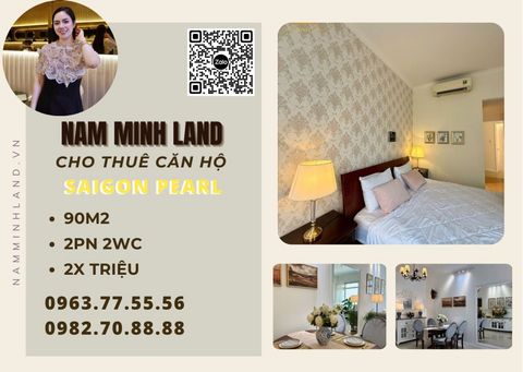  Cho thuê căn hộ Saigon Pearl 2 phòng ngủ 90m2, View thành phố- Căn hộ cực đẹp đang chờ bạn 