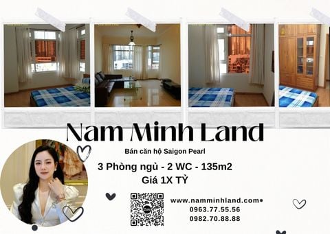  Bán căn hộ Saigon Pearl 3 phòng ngủ 136m2- Tầng thấp view thành phố 