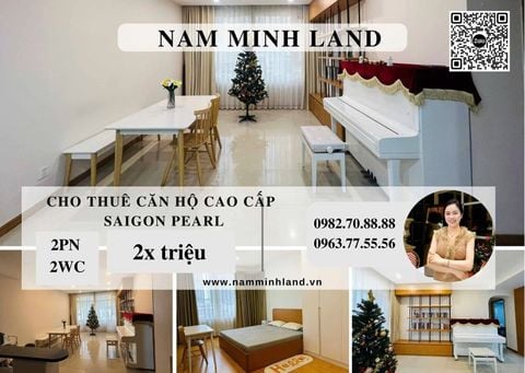  Cho thuê căn hộ 2PN Saigon Pearl, 86m2, nhà sửa lại mới, đẹp, chỉ cần xách vali vào ở 