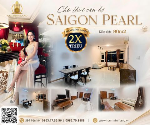  Cho thuê căn hộ Saigon Pearl 2 phòng ngủ 90m2- Một bước xuống phố, một bước về nhà 