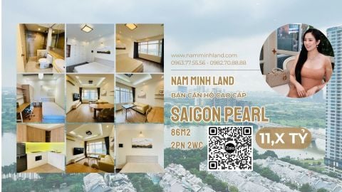  Bán căn hộ Saigon Pearl 2 Phòng ngủ 86m2 - Layout đặc biệt ôm trọn view sông trong tầm mắt 