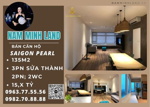  Bán căn hộ Saigon Pearl 3 phòng ngủ 135m2- Nhà sửa full nội thất cực đẹp 