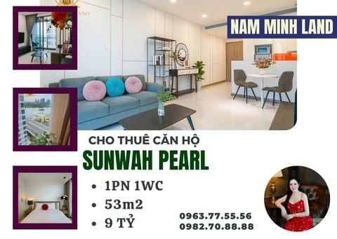  Bán căn hộ Sunwah Pearl 1 phòng ngủ 53m2 - Ngắm hồ bơi và sông Sài Gòn 