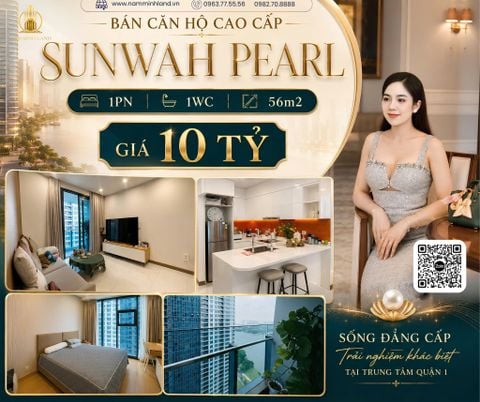  Bán căn hộ Sunwah Pearl 1 phòng ngủ 56m2 - View hồ bơi mát mẻ 