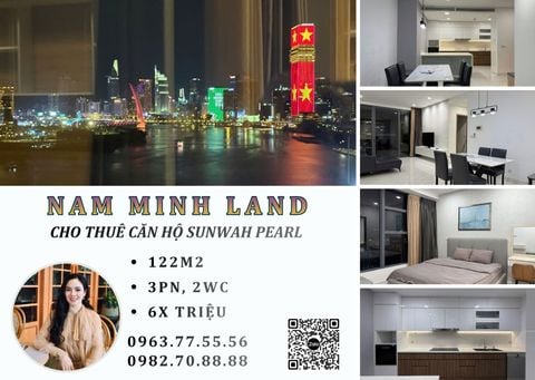  Sunwah Pearl - Cho thuê căn hộ 3PN, Trục đẹp nhất dự án, view trực diện sông và Quận 1 ngắm pháo hoa cực hoành tráng 