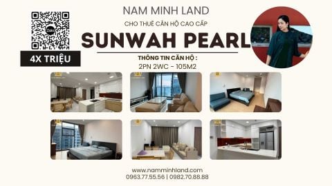  Cho thuê căn hộ Sunwah Pearl 2 phòng ngủ 105m2- View sông đẹp, căn hộ sang 
