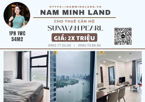  Cho thuê căn hộ Sunwah Pearl 1 phòng ngủ 54m2 - Căn hộ view sông giá tốt 