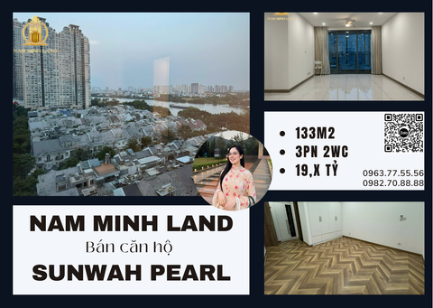  Bán căn hộ Sunwah Pearl 3 phòng ngủ 133m2, Trục GH-01- Căn hộ diện tích lớn, view sông thoáng mát 