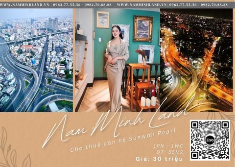  Sunwah Pearl - Cho thuê căn hộ 1 phòng ngủ, Tầng cao, view thành phố lung linh về đêm 