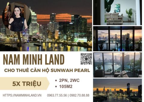  Cho thuê căn hộ Sunwah Pearl 2 phòng ngủ 105m2 - Trục view sông hoa hậu đẹp nhất dự án 