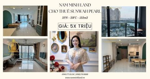  Cho thuê căn hộ Sunwah Pearl 3 phòng ngủ 133m2 - Nội thất đẹp cùng view sông mát mẻ mỗi ngày 