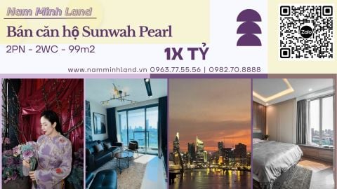  Bán căn hộ 2PN Sunwah Pearl diện tích 99m2 - Tầng trung, view trực diện sông ngắm Quận 1 lung linh 