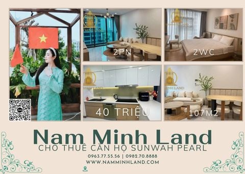 Sunwah Pearl - Cho thuê căn hộ 2 phòng ngủ. View sông thoáng mát, nội thất ấm cúng 