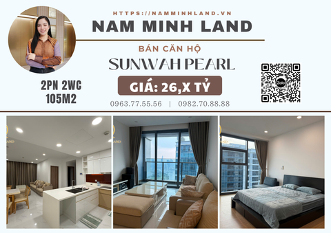  Bán căn hộ Sunwah Pearl 2 phòng ngủ 105m2, trục GH-10 - View sông siêu phẩm nhà đẹp rộng rãi 