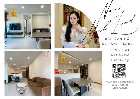  Bán căn hộ Sunwah Pearl 1 Phòng ngủ 56m2 - Diện tích lớn, view nội khu xéo sông 