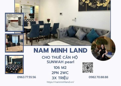  Cho thuê căn hộ Sunwah Pearl 2 phòng ngủ 106m2- Nhà đẹp, giá tốt 