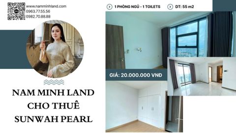  Cho thuê căn hộ Sunwah Pearl 1 phòng ngủ 55m2- Căn hộ nhà trống, view thành phố 