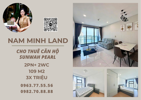  Cho thuê căn hộ Sunwah Pearl 2 phòng ngủ 109m2- View sông thoáng mát 