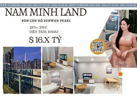  Bán căn hộ Sunwah Pearl 2 phòng ngủ +1 103m2- Trục view sông, ngắm Landmark 