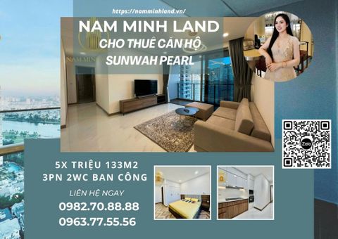  Cho thuê căn hộ Sunwah Pearl 3 phòng ngủ 133m2- View sông cực thoáng, nhà rộng cực đẹp 