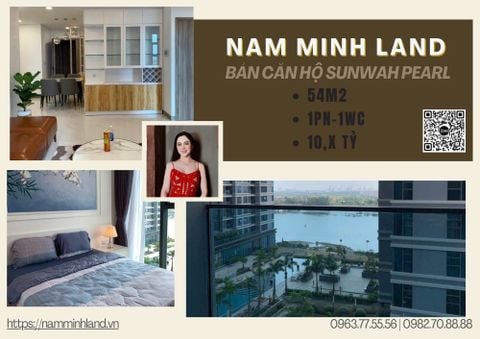  Bán căn hộ Sunwah Pearl 1 phòng ngủ 54m2 Trục WH-08 - Căn hộ view sông cực đẹp, căn hộ nội thất cực mới 