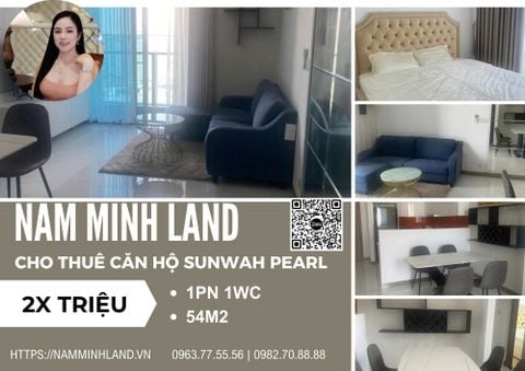  Cho thuê căn hộ Sunwah Pearl 1 phòng ngủ 55m2- View thành phố giá chỉ 2X triệu 