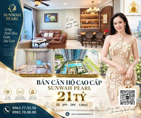 Bán căn hộ Sunwah Pearl 3 phòng ngủ 125m2- Nhà đẹp, nội thất cực xịn 