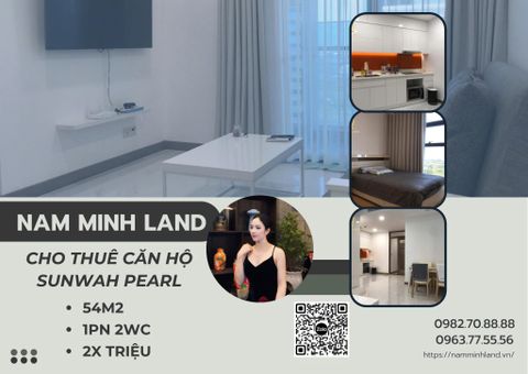  Cho thuê căn hộ Sunwah Pearl 1 phòng ngủ 54m2- Nội thất sang trọng hiện đại, giá rẻ nhất thị trường 