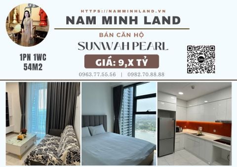  Bán căn hộ 1PN Sunwah Pearl, WH-08, 54m2, view sông thoáng mát, ngắm du thuyền cực chill 