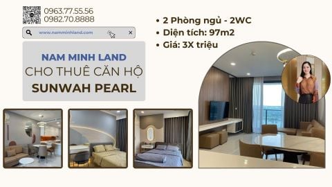  Cho thuê căn hộ Sunwah Pearl 2 phòng ngủ 97m2 - Nội thất sang trọng chuẩn resort 5 sao 