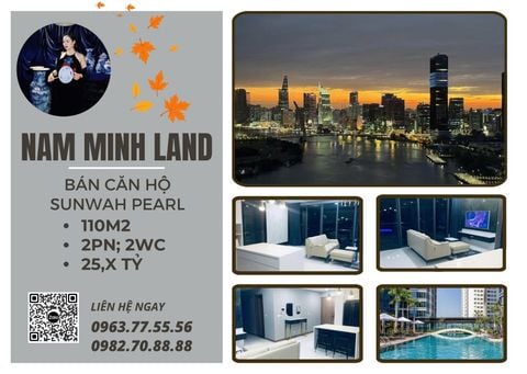  Bán căn hộ Sunwah Pearl 2 phòng ngủ 110m2, Trục view hoa hậu thu gọn tầm nhìn Q1 phồn hoa 