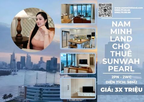  Cho thuê căn hộ Sunwah Pearl 2 phòng ngủ 105m2 - View sông cầu Bason quận 1 hoành tráng 