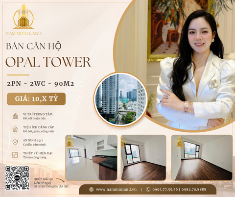  Opal Tower- Bán căn hộ 2 phòng ngủ 90m2, view Bitexco siêu đẹp, ngắm pháo hoa 