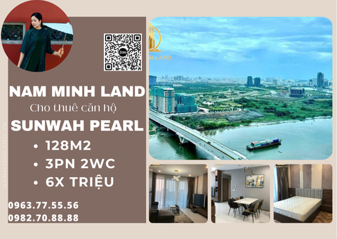  Cho thuê căn hộ Sunwah Pearl 3 phòng ngủ 128m2 - View sông trực diện cực kì mát mẻ 