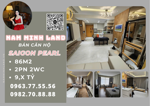  Bán căn hộ 2PN Saigon Pearl, view sông thoáng mát, nội thất sang trọng 