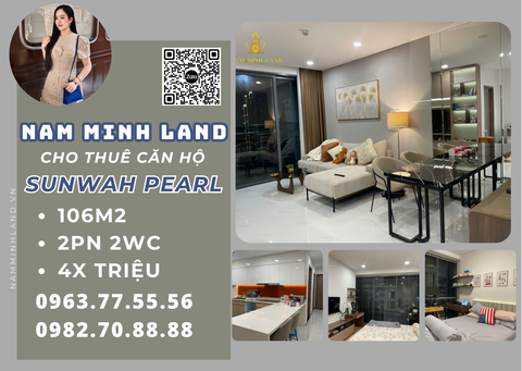  Cho thuê căn hộ Sunwah Pearl 2 phòng ngủ 106m2- Nhà đẹp, nội thất cực xịn cực mới 