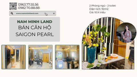  Bán căn hộ Saigon Pearl 2 phòng ngủ 92m2- Nhà rộng, dọn vào ở ngay 