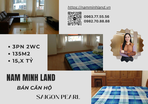  Bán căn hộ Saigon Pearl 3 phòng ngủ 136m2- Tầng thấp view thành phố 