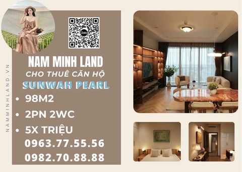  Cho thuê căn hộ Sunwah Pearl 2 phòng ngủ 98m2- Nội thất cao cấp 